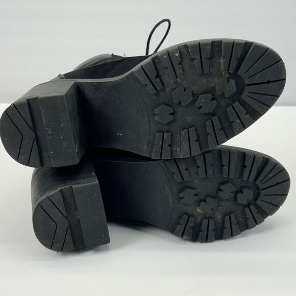 Shoedazzle Felixa Block Heel Hiker Bootie Size 8.5 Black Boots Rock Punk Grunge - Picture 12 of 16